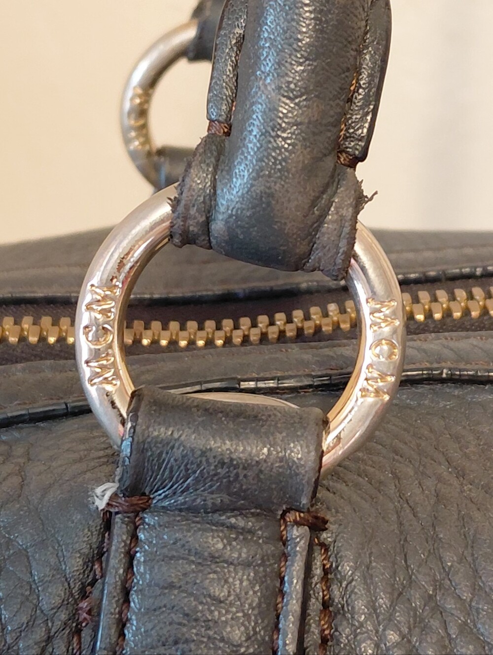 MCM Boston Bag Black Pebbled Leather - Picture 15 of 16